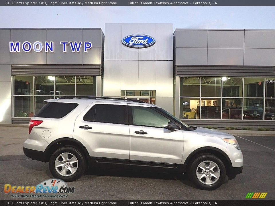 2013 Ford Explorer 4WD Ingot Silver Metallic / Medium Light Stone Photo #1