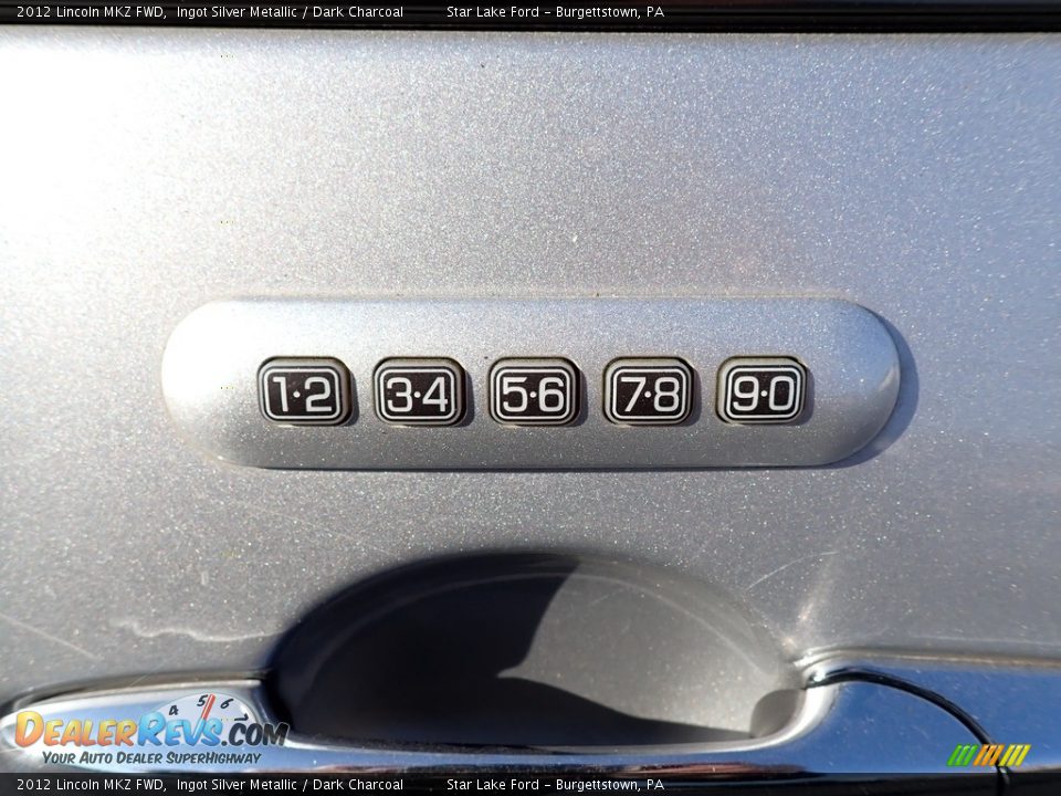 2012 Lincoln MKZ FWD Ingot Silver Metallic / Dark Charcoal Photo #9