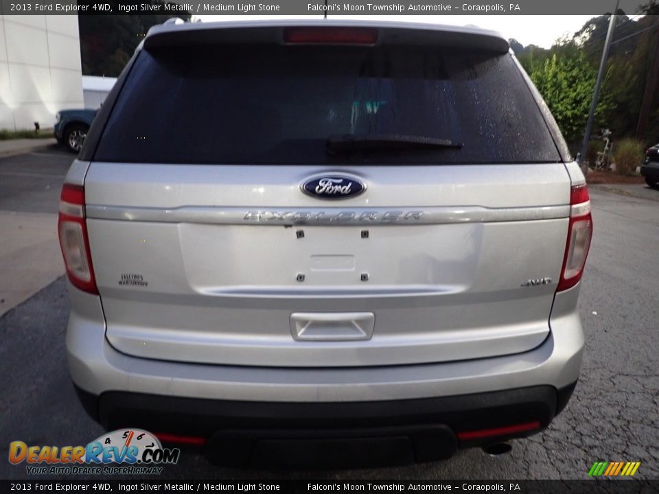 2013 Ford Explorer 4WD Ingot Silver Metallic / Medium Light Stone Photo #3