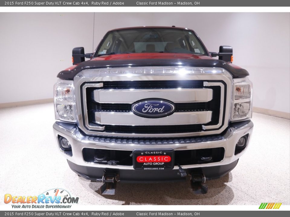 2015 Ford F250 Super Duty XLT Crew Cab 4x4 Ruby Red / Adobe Photo #2