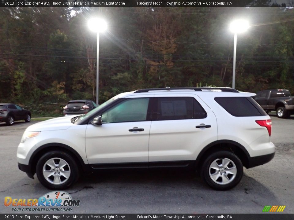 2013 Ford Explorer 4WD Ingot Silver Metallic / Medium Light Stone Photo #6