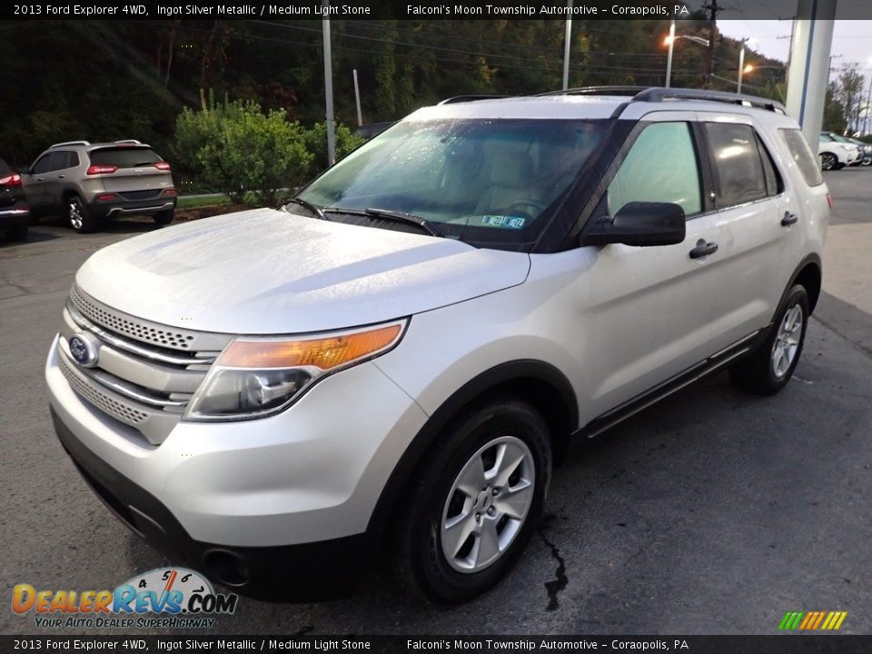 2013 Ford Explorer 4WD Ingot Silver Metallic / Medium Light Stone Photo #7