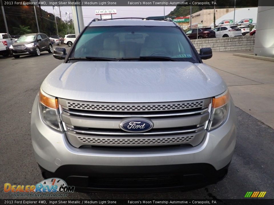 2013 Ford Explorer 4WD Ingot Silver Metallic / Medium Light Stone Photo #8