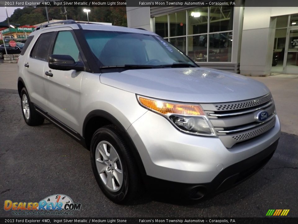 2013 Ford Explorer 4WD Ingot Silver Metallic / Medium Light Stone Photo #9