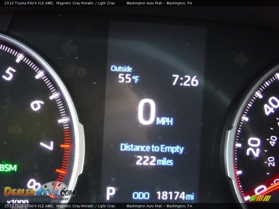 2019 Toyota RAV4 XLE AWD Magnetic Gray Metallic / Light Gray Photo #34
