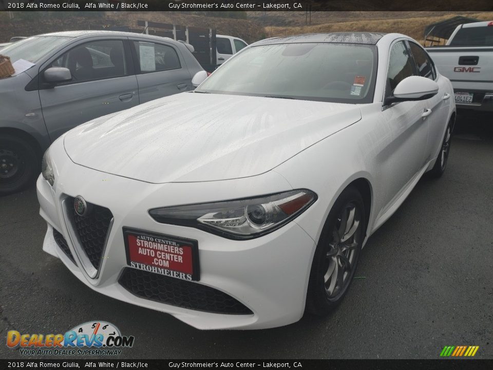 2018 Alfa Romeo Giulia Alfa White / Black/Ice Photo #3