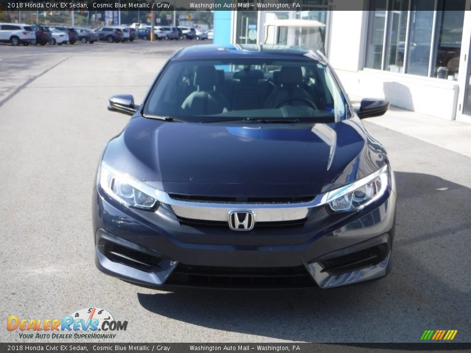 2018 Honda Civic EX Sedan Cosmic Blue Metallic / Gray Photo #4