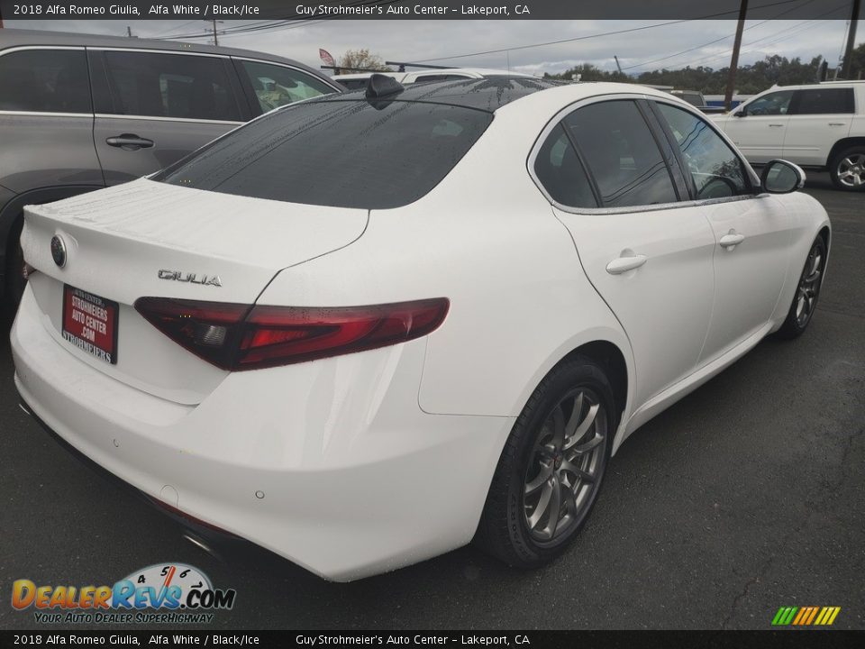 2018 Alfa Romeo Giulia Alfa White / Black/Ice Photo #8