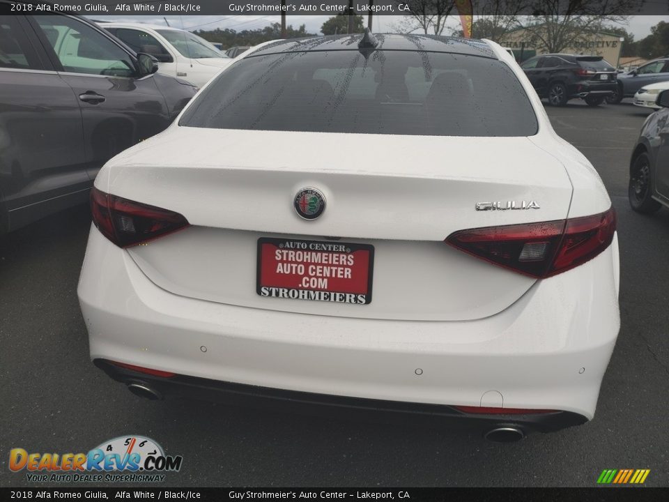 2018 Alfa Romeo Giulia Alfa White / Black/Ice Photo #9