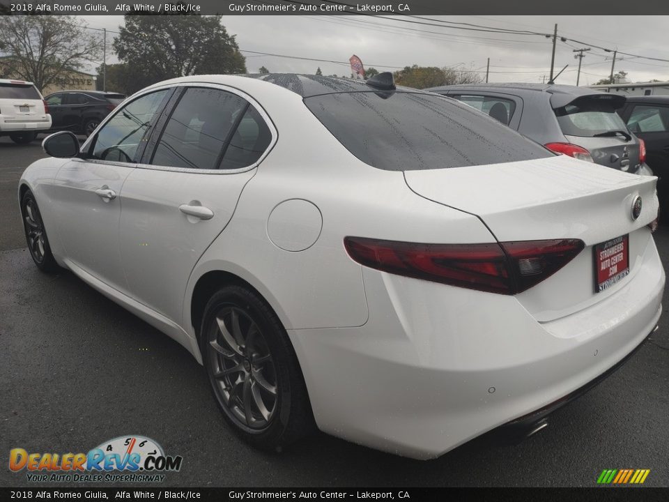 2018 Alfa Romeo Giulia Alfa White / Black/Ice Photo #10