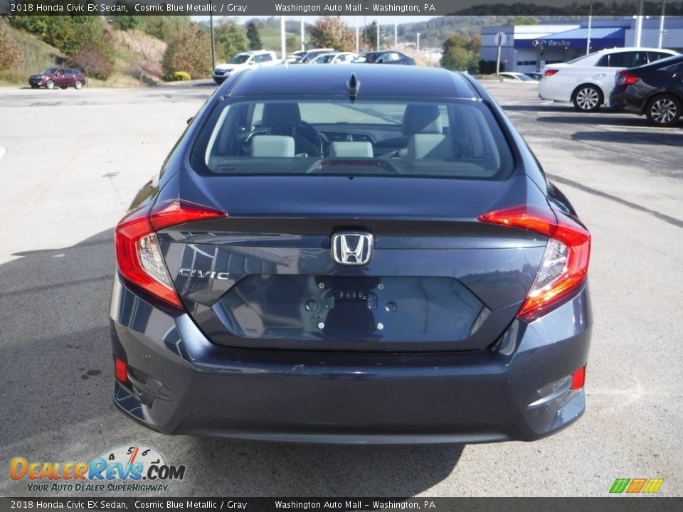 2018 Honda Civic EX Sedan Cosmic Blue Metallic / Gray Photo #9