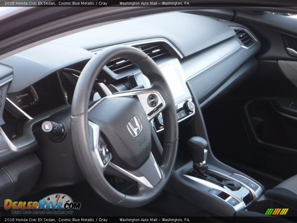 2018 Honda Civic EX Sedan Cosmic Blue Metallic / Gray Photo #12