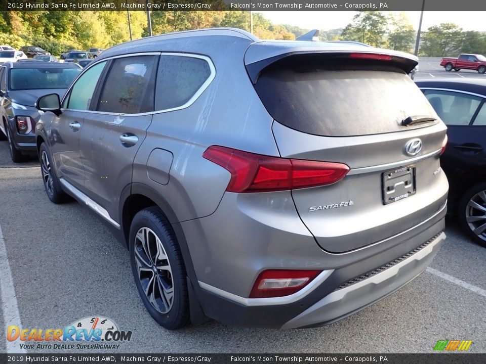 2019 Hyundai Santa Fe Limited AWD Machine Gray / Espresso/Gray Photo #2