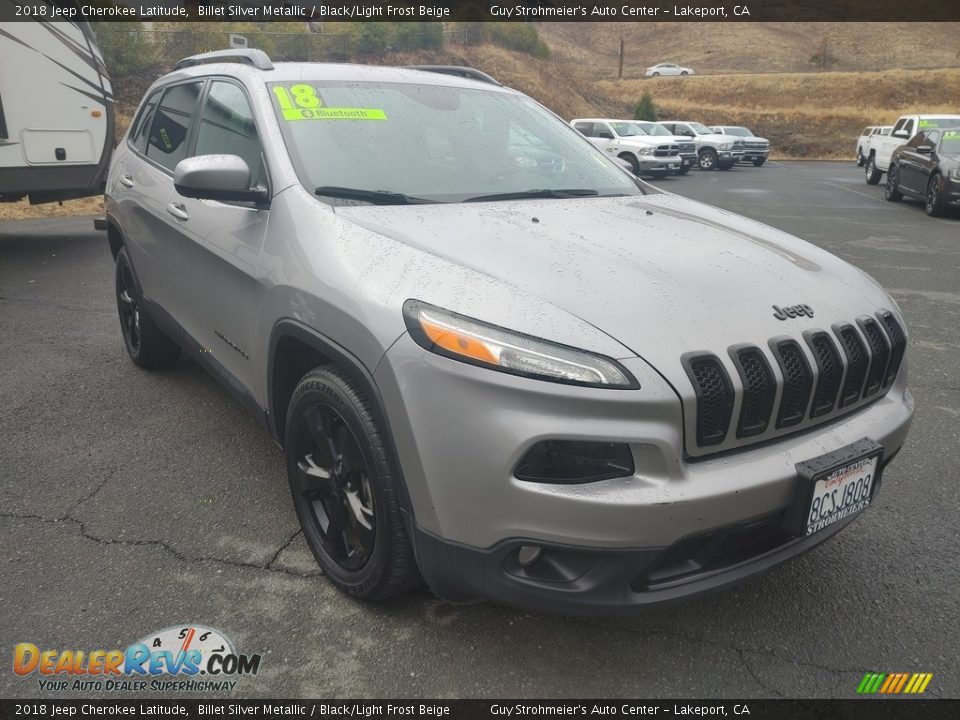 2018 Jeep Cherokee Latitude Billet Silver Metallic / Black/Light Frost Beige Photo #1