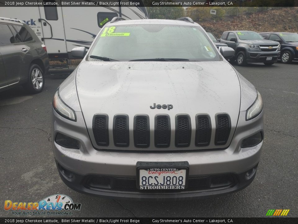 2018 Jeep Cherokee Latitude Billet Silver Metallic / Black/Light Frost Beige Photo #2