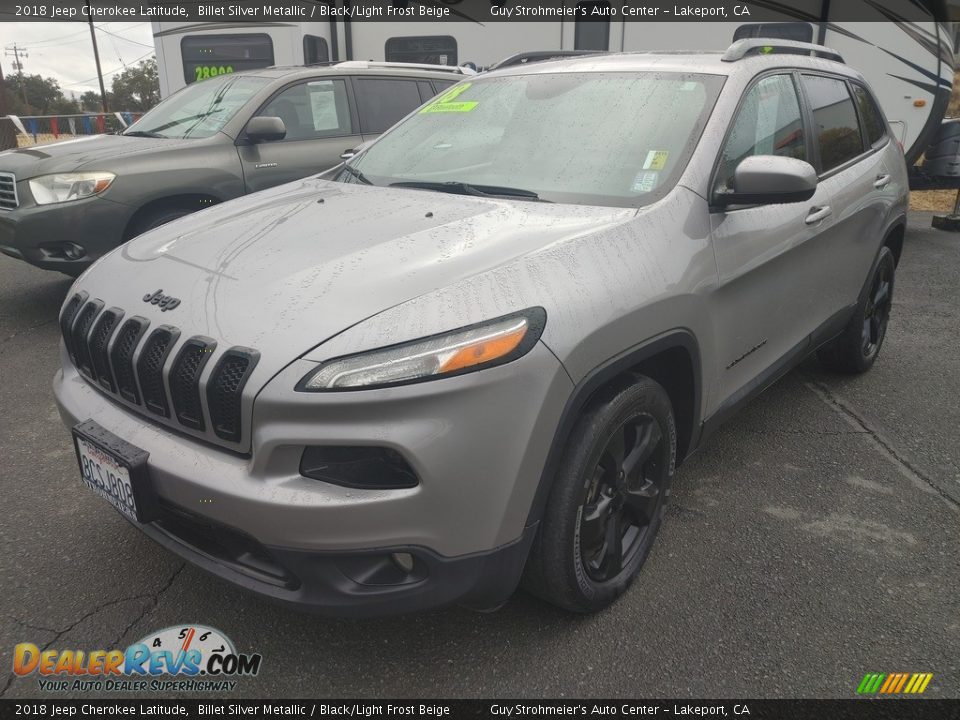 2018 Jeep Cherokee Latitude Billet Silver Metallic / Black/Light Frost Beige Photo #3