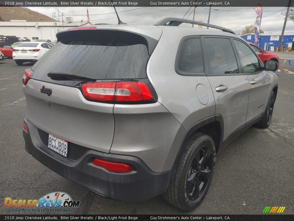 2018 Jeep Cherokee Latitude Billet Silver Metallic / Black/Light Frost Beige Photo #7