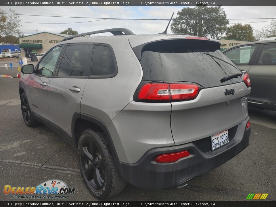 2018 Jeep Cherokee Latitude Billet Silver Metallic / Black/Light Frost Beige Photo #9