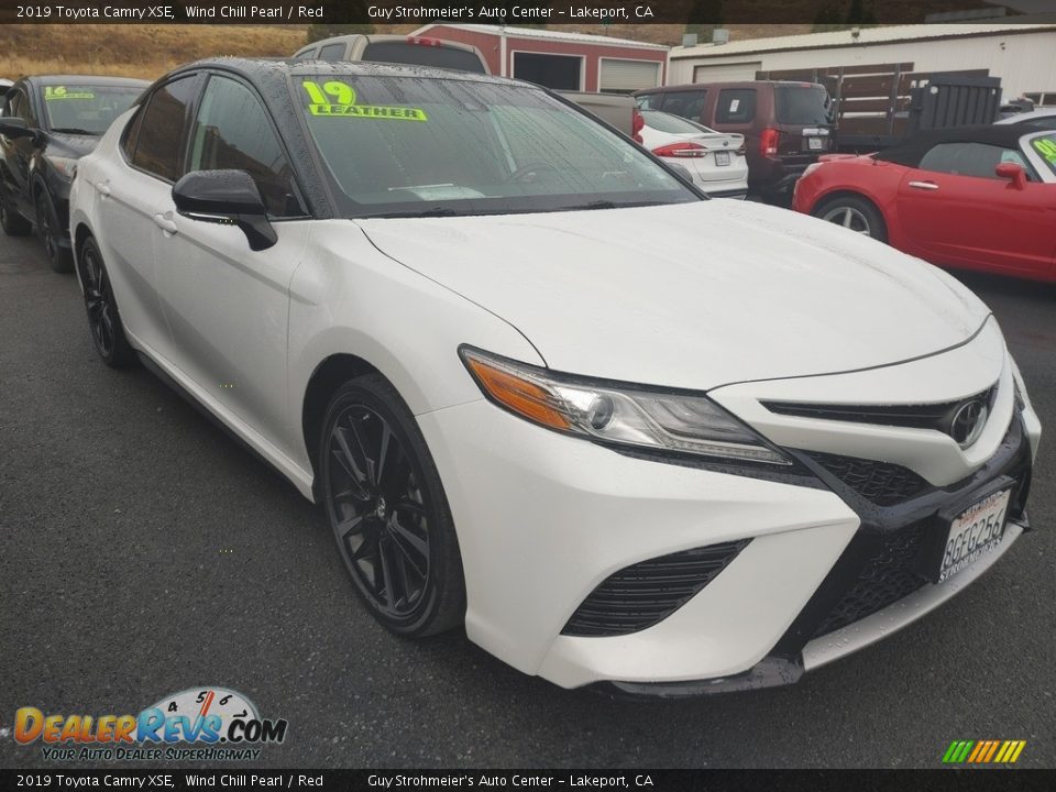 2019 Toyota Camry XSE Wind Chill Pearl / Red Photo #1