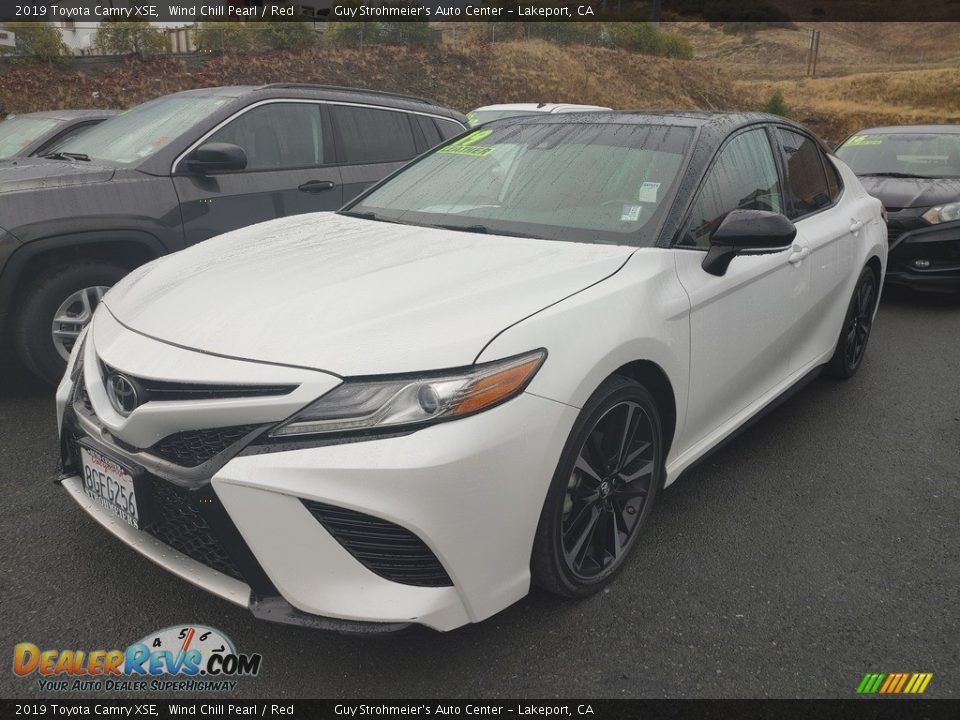 2019 Toyota Camry XSE Wind Chill Pearl / Red Photo #3
