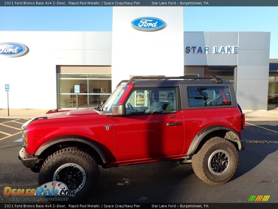 2021 Ford Bronco Base 4x4 2-Door Rapid Red Metallic / Space Gray/Navy Pier Photo #1