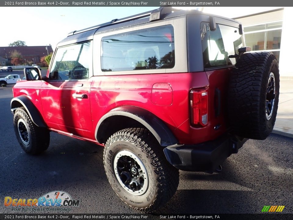 2021 Ford Bronco Base 4x4 2-Door Rapid Red Metallic / Space Gray/Navy Pier Photo #3