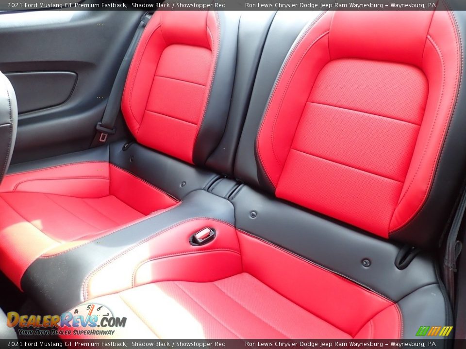 Rear Seat of 2021 Ford Mustang GT Premium Fastback Photo #11