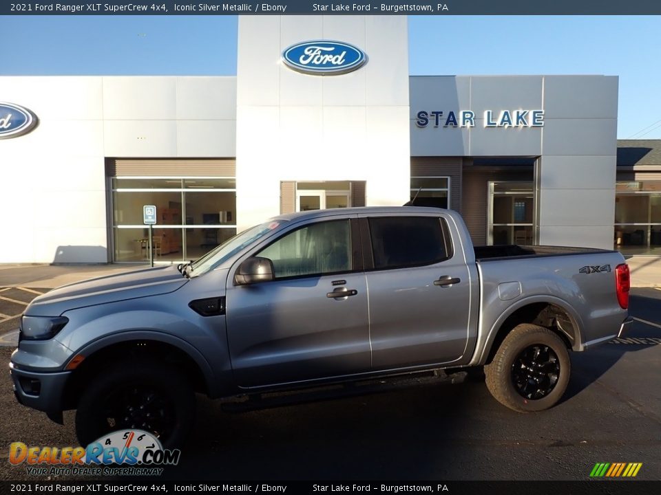 2021 Ford Ranger XLT SuperCrew 4x4 Iconic Silver Metallic / Ebony Photo #1