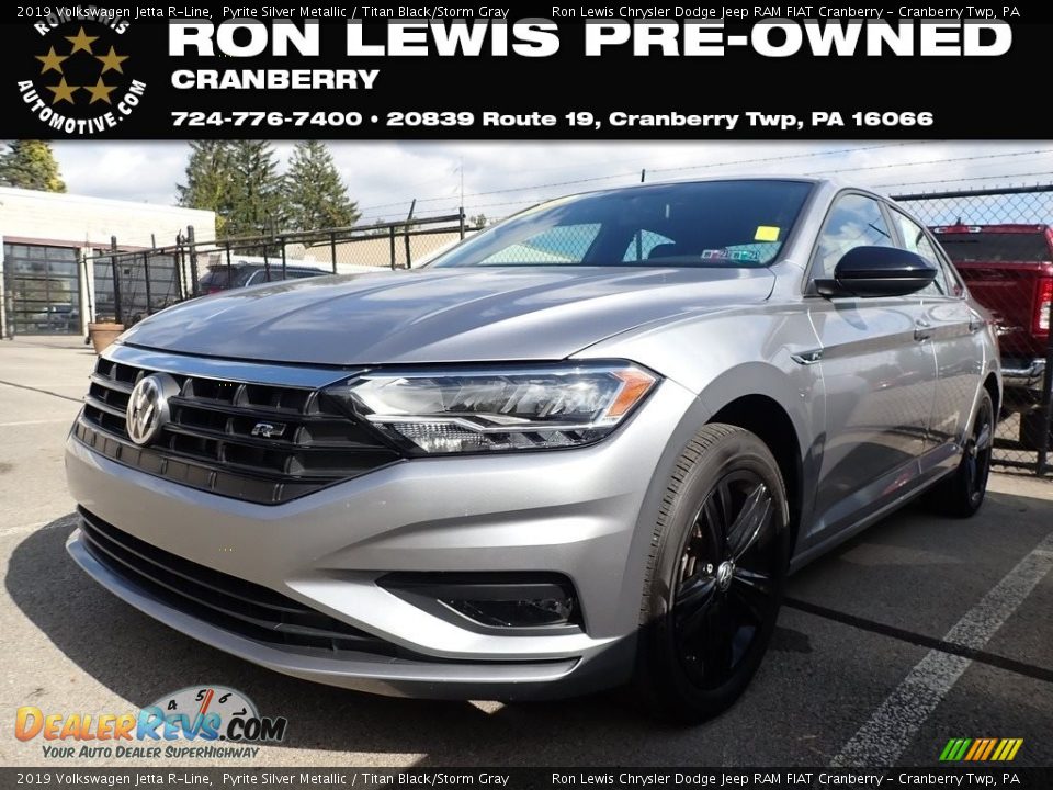 2019 Volkswagen Jetta R-Line Pyrite Silver Metallic / Titan Black/Storm Gray Photo #1