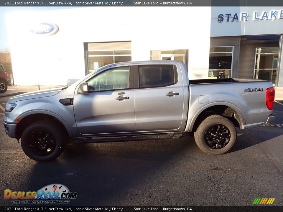 2021 Ford Ranger XLT SuperCrew 4x4 Iconic Silver Metallic / Ebony Photo #2