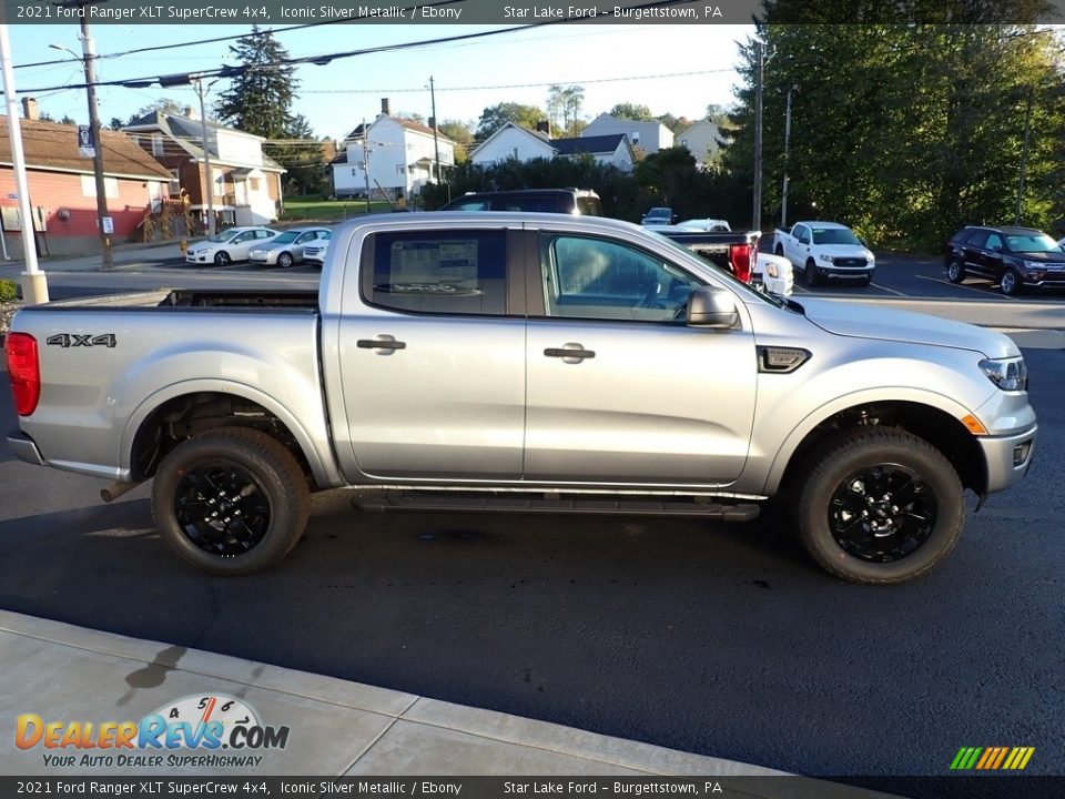 2021 Ford Ranger XLT SuperCrew 4x4 Iconic Silver Metallic / Ebony Photo #7