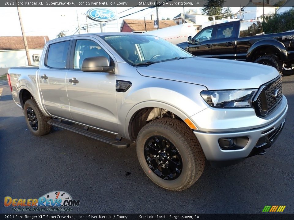 2021 Ford Ranger XLT SuperCrew 4x4 Iconic Silver Metallic / Ebony Photo #8