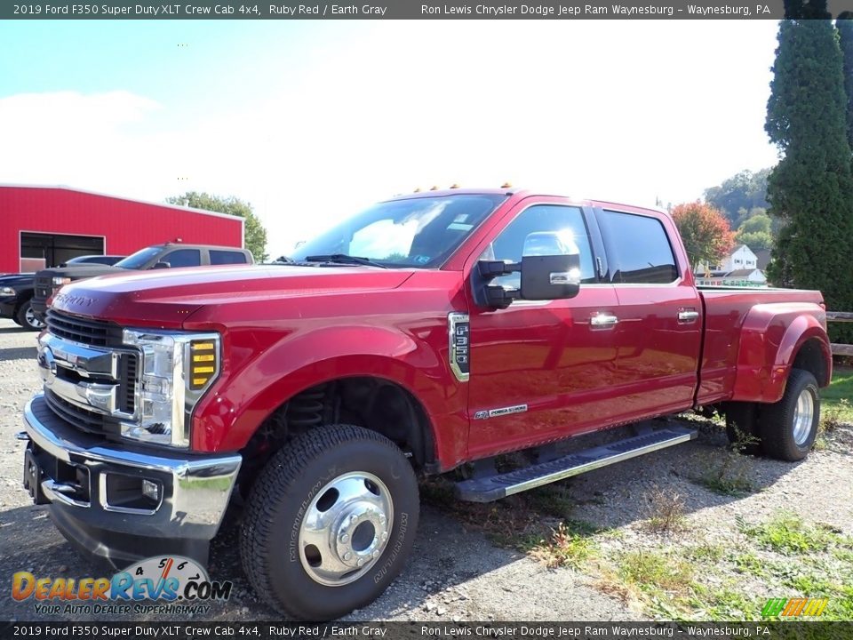 2019 Ford F350 Super Duty XLT Crew Cab 4x4 Ruby Red / Earth Gray Photo #1