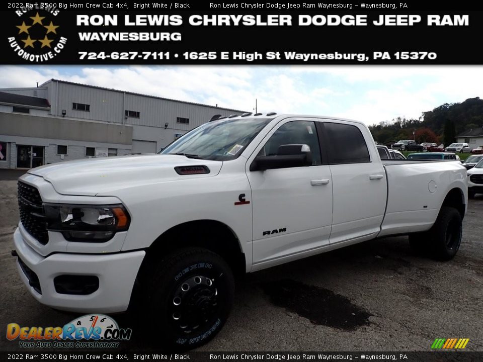 2022 Ram 3500 Big Horn Crew Cab 4x4 Bright White / Black Photo #1