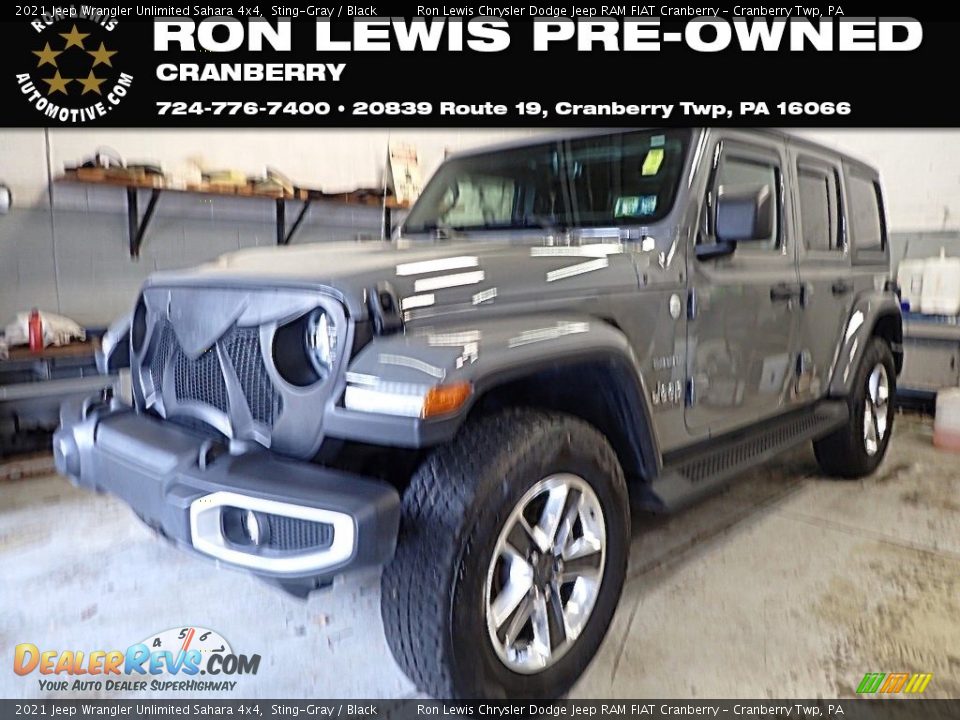 2021 Jeep Wrangler Unlimited Sahara 4x4 Sting-Gray / Black Photo #1