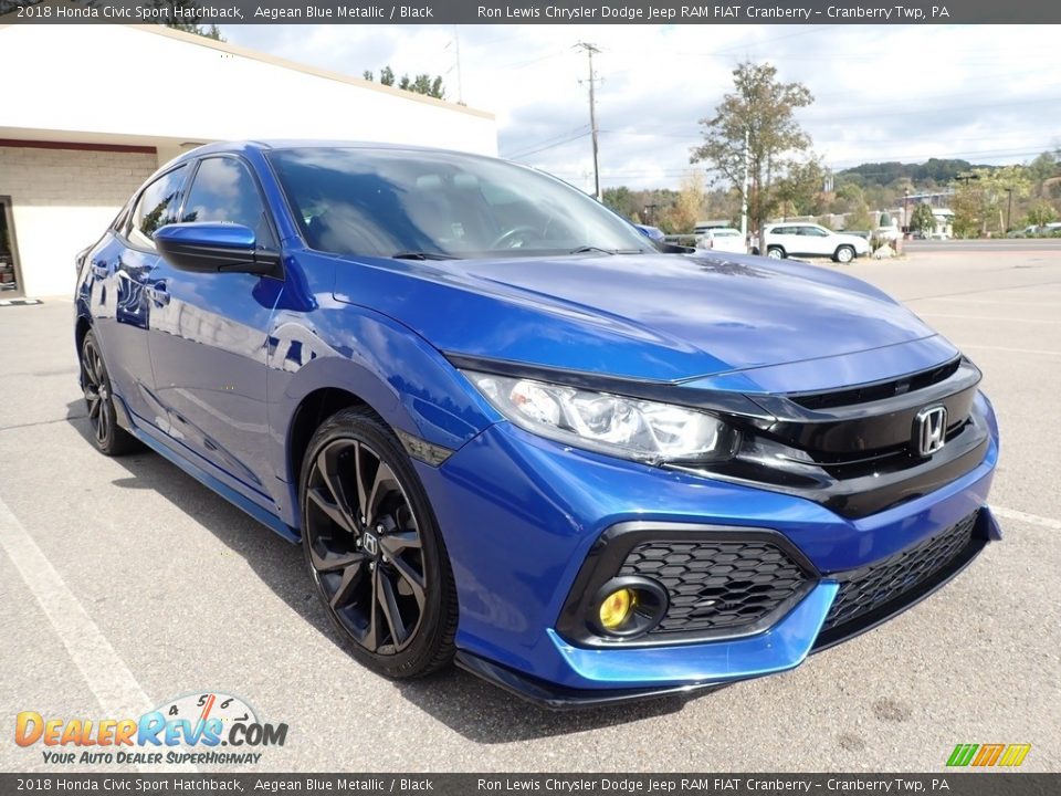 Front 3/4 View of 2018 Honda Civic Sport Hatchback Photo #2