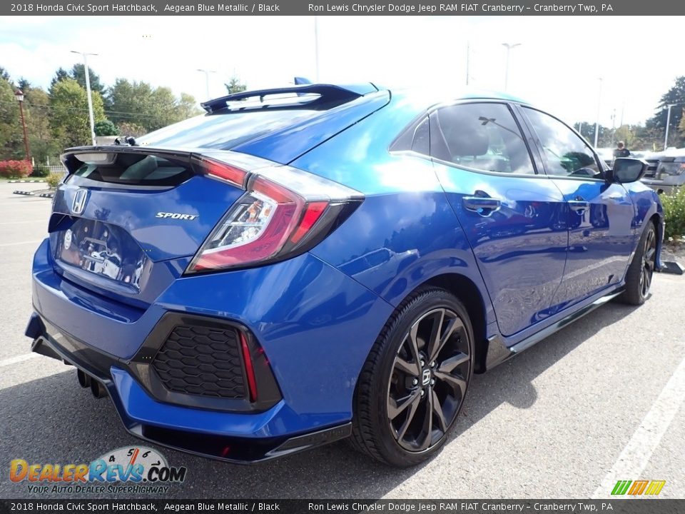 2018 Honda Civic Sport Hatchback Aegean Blue Metallic / Black Photo #3