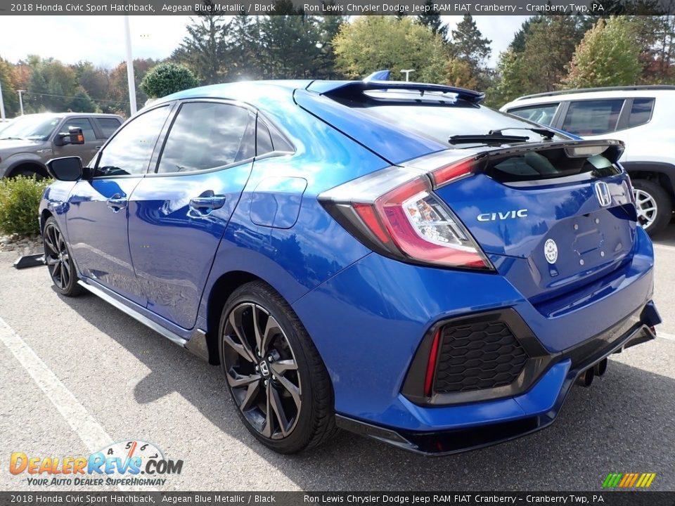 Aegean Blue Metallic 2018 Honda Civic Sport Hatchback Photo #4