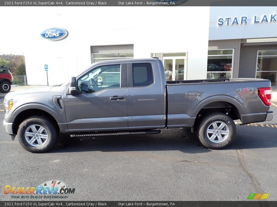 2021 Ford F150 XL SuperCab 4x4 Carbonized Gray / Black Photo #2