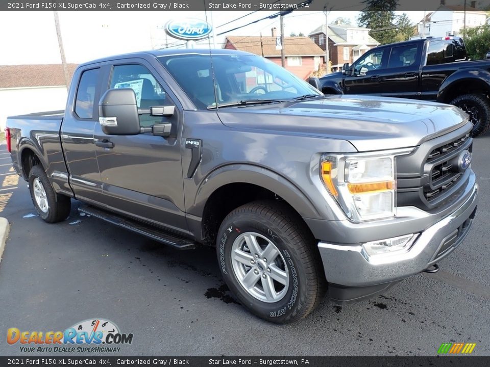 2021 Ford F150 XL SuperCab 4x4 Carbonized Gray / Black Photo #7