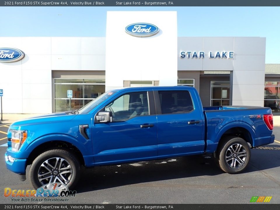 2021 Ford F150 STX SuperCrew 4x4 Velocity Blue / Black Photo #1