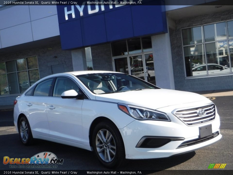 2016 Hyundai Sonata SE Quartz White Pearl / Gray Photo #1