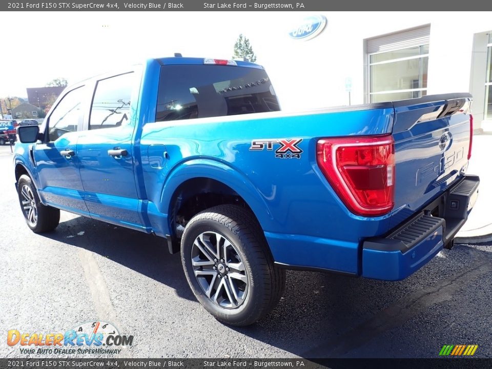 2021 Ford F150 STX SuperCrew 4x4 Velocity Blue / Black Photo #3