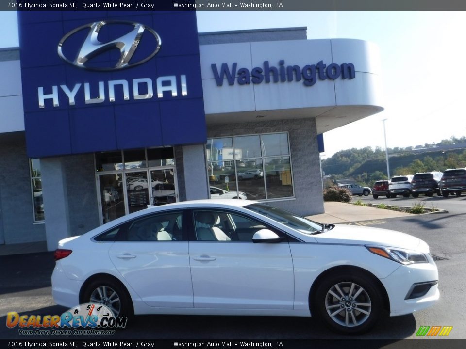 2016 Hyundai Sonata SE Quartz White Pearl / Gray Photo #2