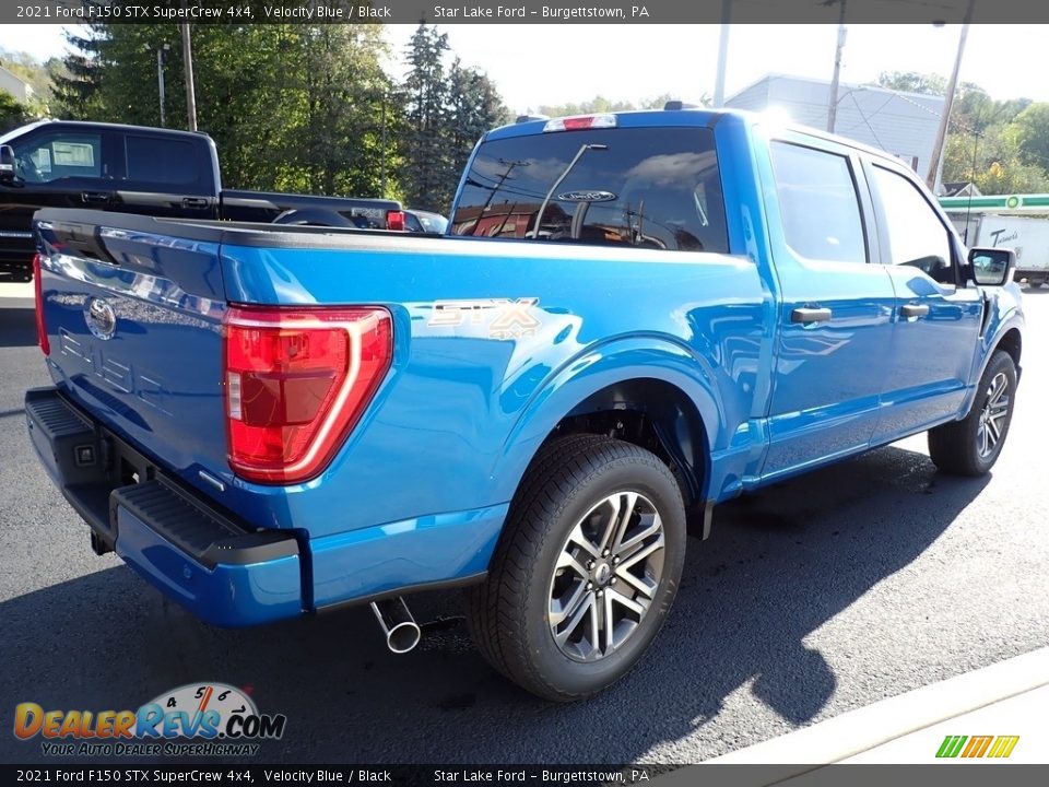 2021 Ford F150 STX SuperCrew 4x4 Velocity Blue / Black Photo #5