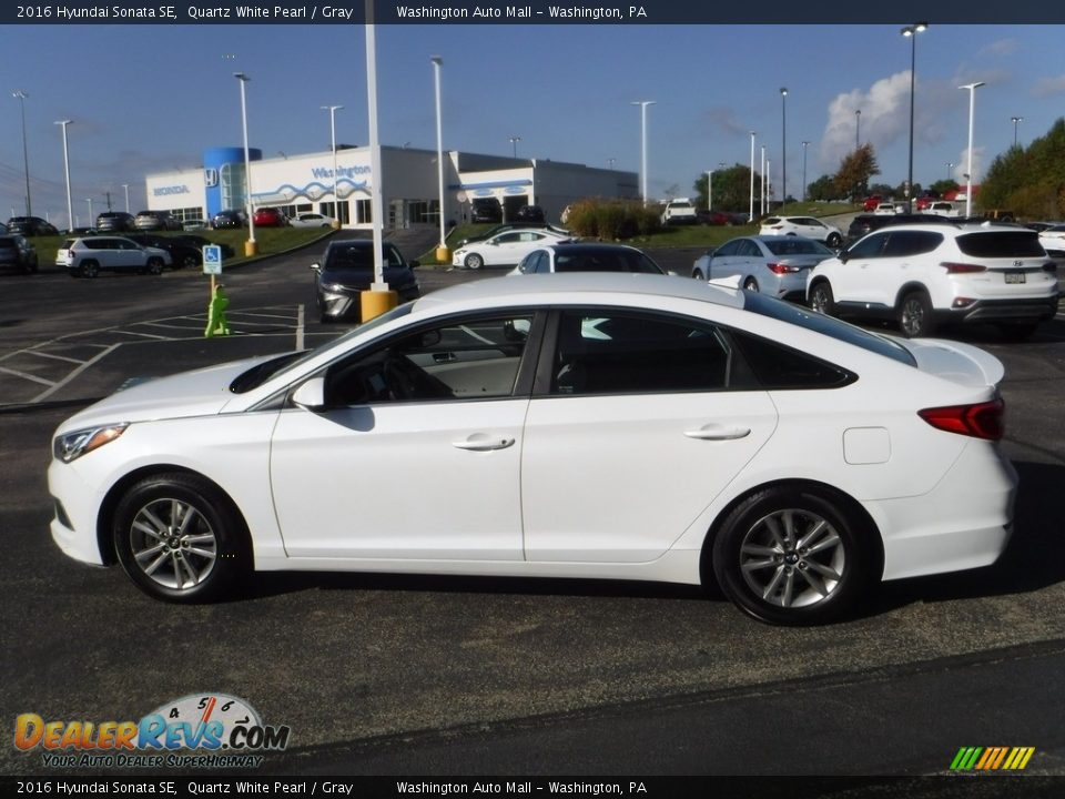 2016 Hyundai Sonata SE Quartz White Pearl / Gray Photo #4