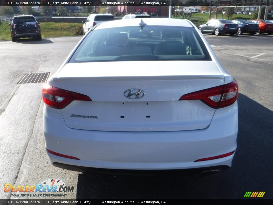 2016 Hyundai Sonata SE Quartz White Pearl / Gray Photo #6