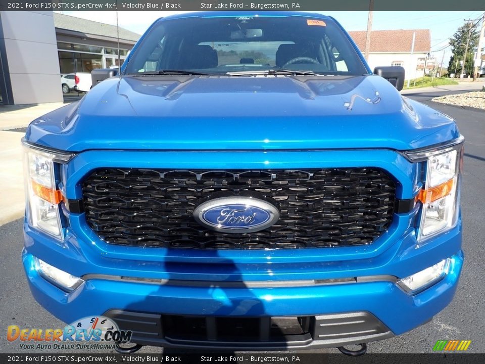 2021 Ford F150 STX SuperCrew 4x4 Velocity Blue / Black Photo #8