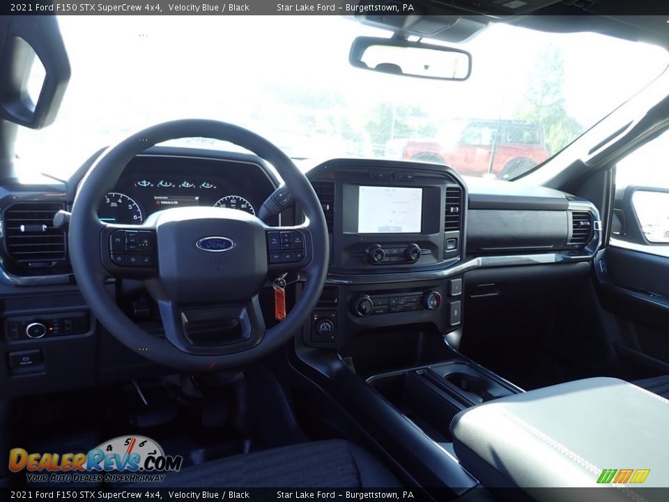 2021 Ford F150 STX SuperCrew 4x4 Velocity Blue / Black Photo #11