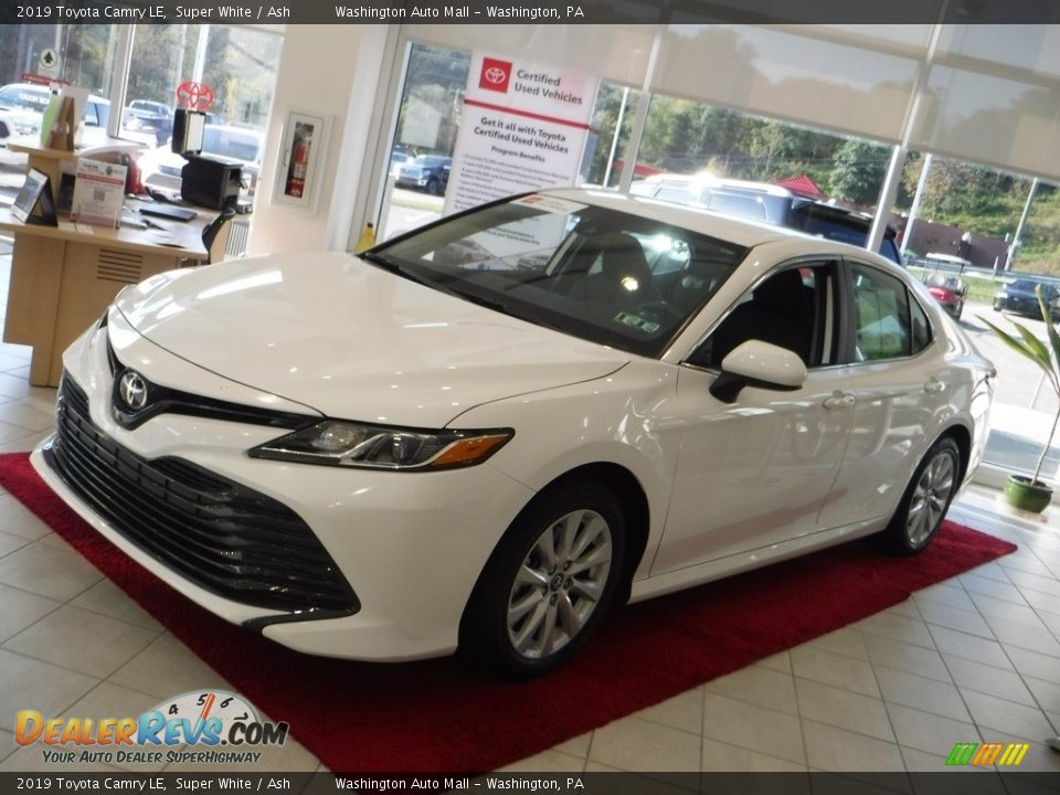 2019 Toyota Camry LE Super White / Ash Photo #2